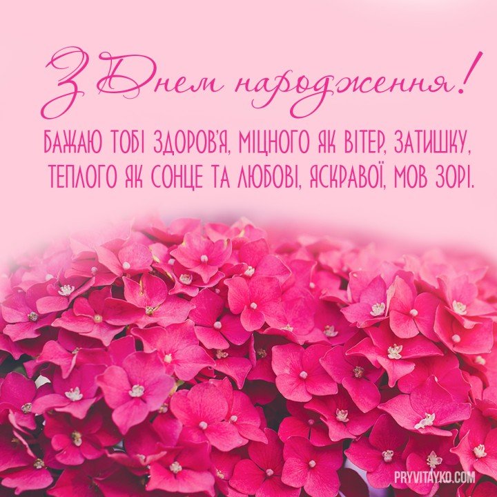 Поздравления с днем рождения сестре на украинском языке страница 2 из 15, открытка 16